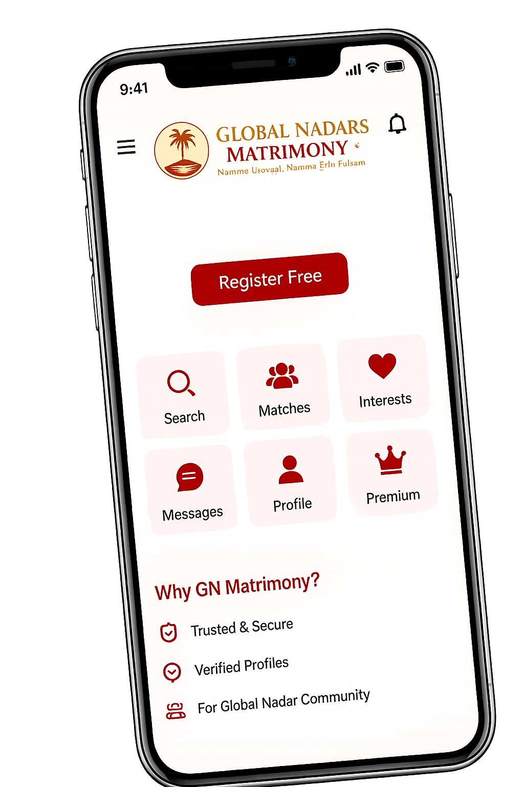 Global Nadar Matrimony mobile app